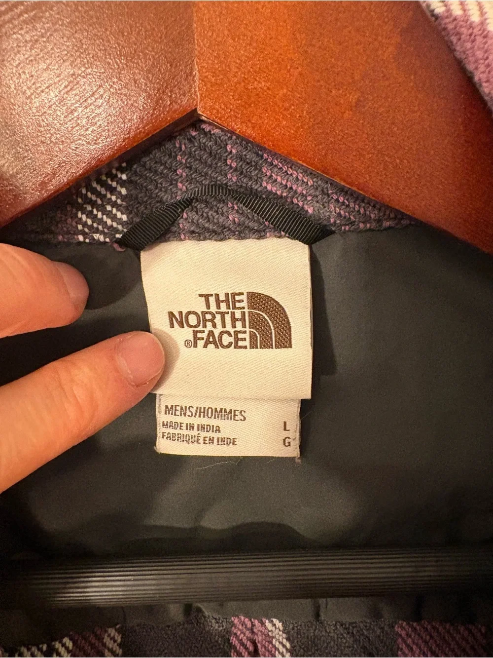 The North Face Plum Plaid Lined Flannel Shirt Jacket — Size L 🍂